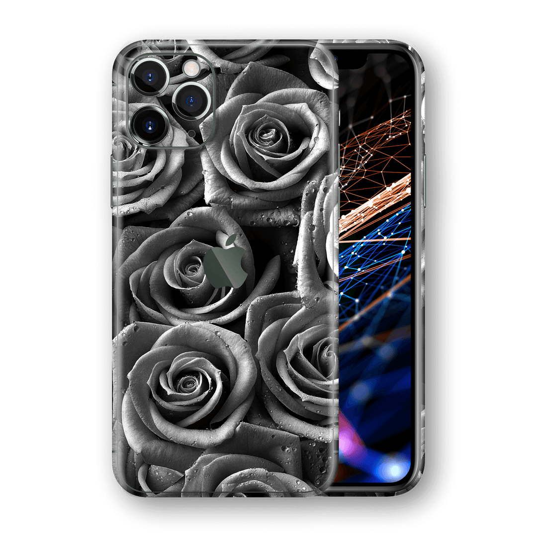 iPhone 11 PRO SIGNATURE Black-and-White Roses Bouquete Skin, Wrap, Decal, Protector, Cover by EasySkinz | EasySkinz.com