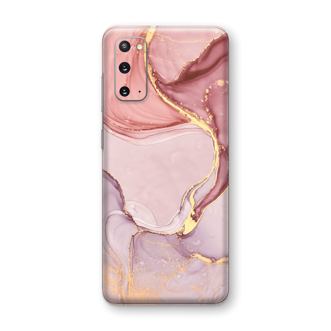 Samsung Galaxy S20 SIGNATURE AGATE GEODE Porcelain Rose Pink Gold Skin, Wrap, Decal, Protector, Cover by EasySkinz | EasySkinz.com