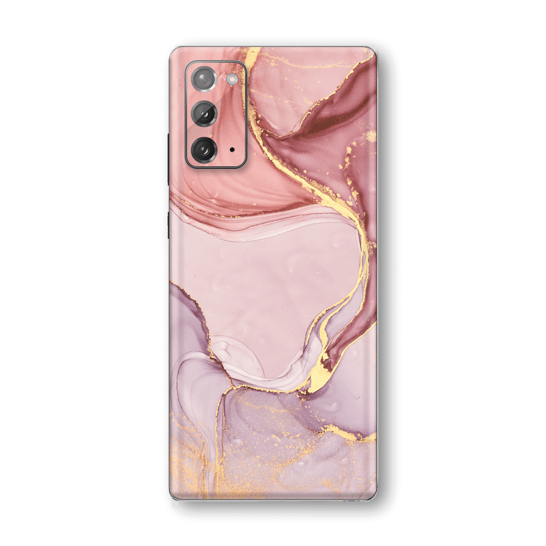 Samsung Galaxy NOTE 20 Print Printed Custom SIGNATURE AGATE GEODE Porcelain Rose Pink Gold Skin, Wrap, Decal, Protector, Cover by EasySkinz | EasySkinz.com