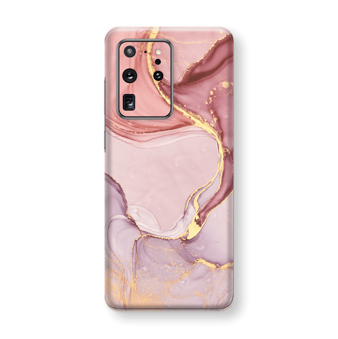 Samsung Galaxy S20 ULTRA SIGNATURE AGATE GEODE Porcelain Rose Pink Gold Skin, Wrap, Decal, Protector, Cover by EasySkinz | EasySkinz.com