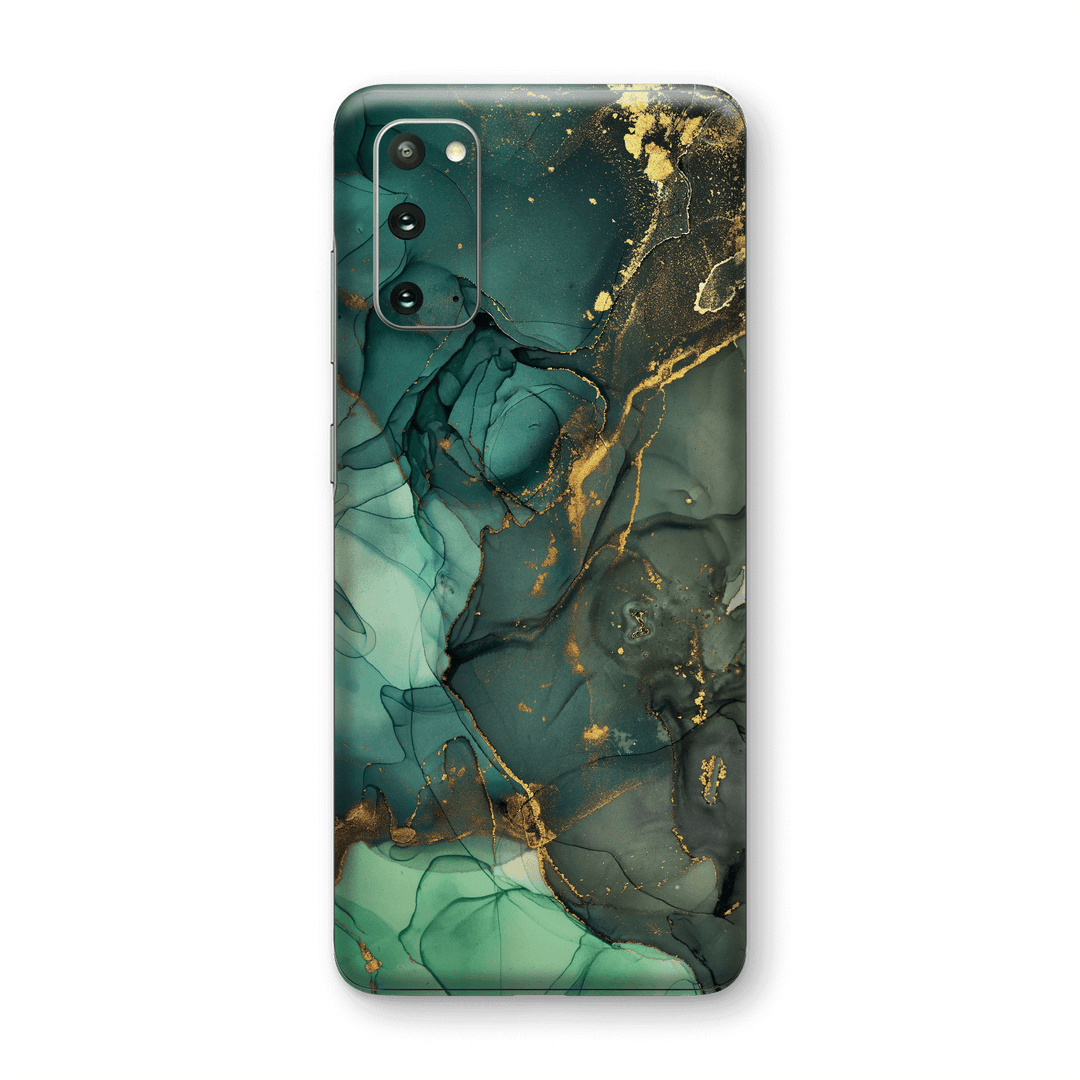 Samsung Galaxy S20 SIGNATURE AGATE GEODE Royal Green-Gold Skin, Wrap, Decal, Protector, Cover by EasySkinz | EasySkinz.com
