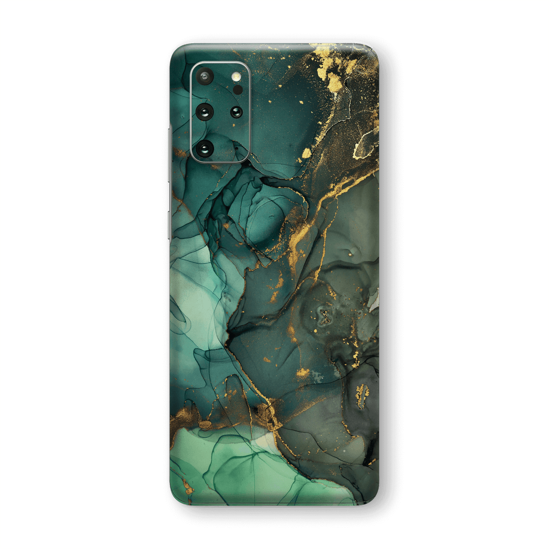 Samsung Galaxy S20+ PLUS SIGNATURE AGATE GEODE Royal Green-Gold Skin, Wrap, Decal, Protector, Cover by EasySkinz | EasySkinz.com