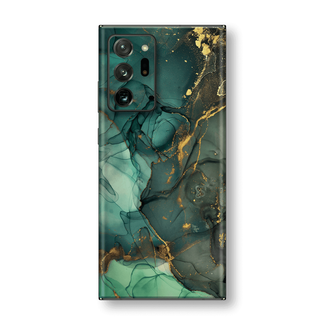 Samsung Galaxy NOTE 20 ULTRA SIGNATURE AGATE GEODE Royal Green-Gold Skin, Wrap, Decal, Protector, Cover by EasySkinz | EasySkinz.com