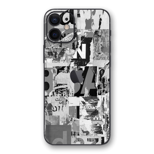 iPhone 12 mini SIGNATURE Black & White Poster Skin, Wrap, Decal, Protector, Cover by EasySkinz | EasySkinz.com