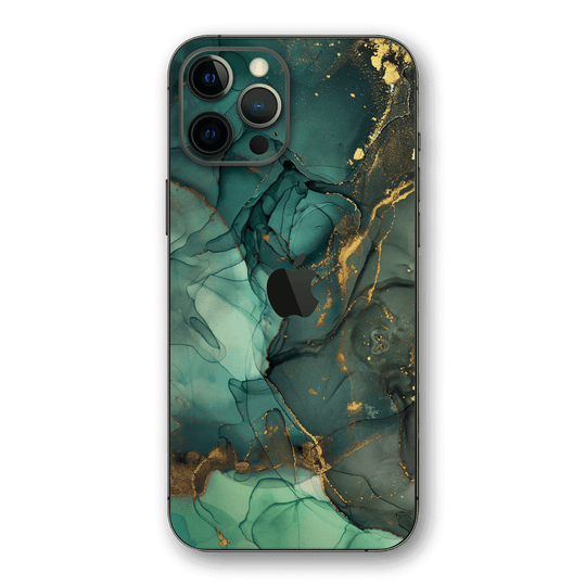 iPhone 12 Pro MAX SIGNATURE AGATE GEODE Royal Green-Gold Skin, Wrap, Decal, Protector, Cover by EasySkinz | EasySkinz.com