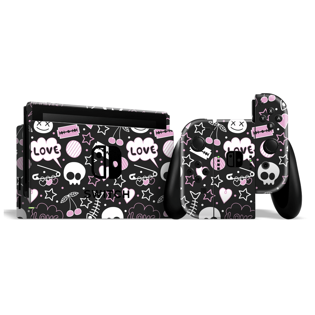 Nintendo SWITCH Print Printed Custom SIGNATURE Scary Fun STICKERS Skin Wrap Sticker Decal Cover Protector by EasySkinz