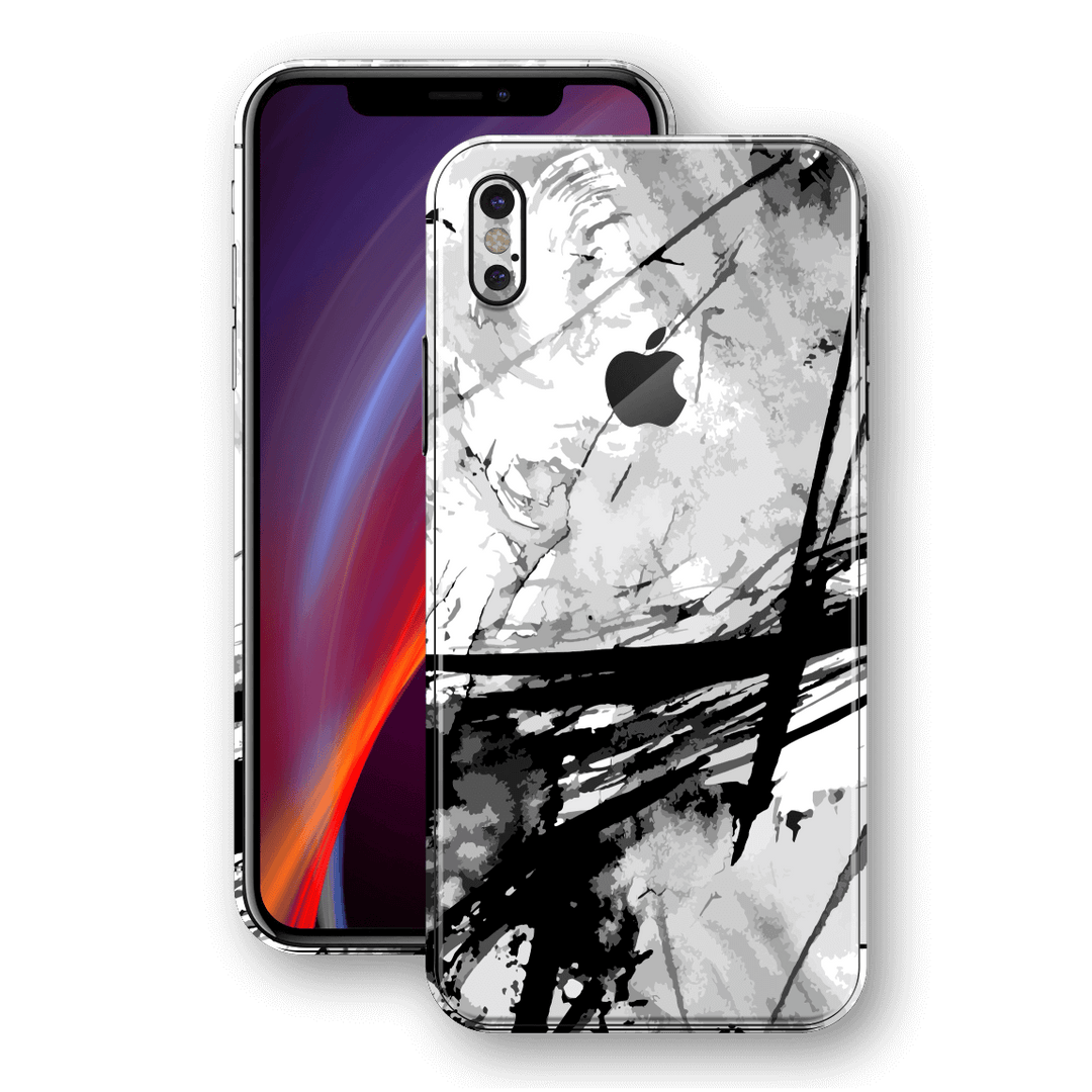 iPhone XS MAX Print Custom Signature Abstract Black & White 2 Skin Wrap Decal by EasySkinz - Design 2