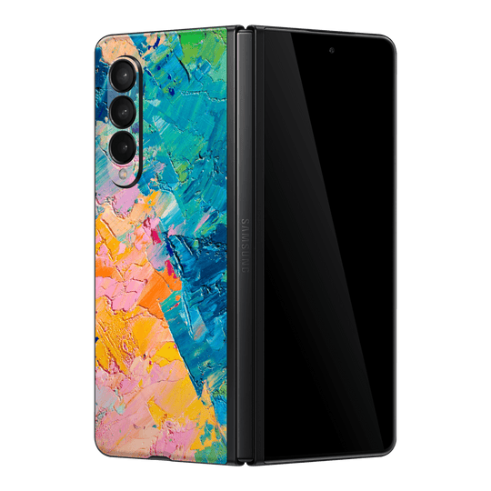 Samsung Galaxy Z Fold 3 Print Printed Custom Signature Abstract Painting of Sea and Sands Skin Wrap Sticker Decal Cover Protector by EasySkinz