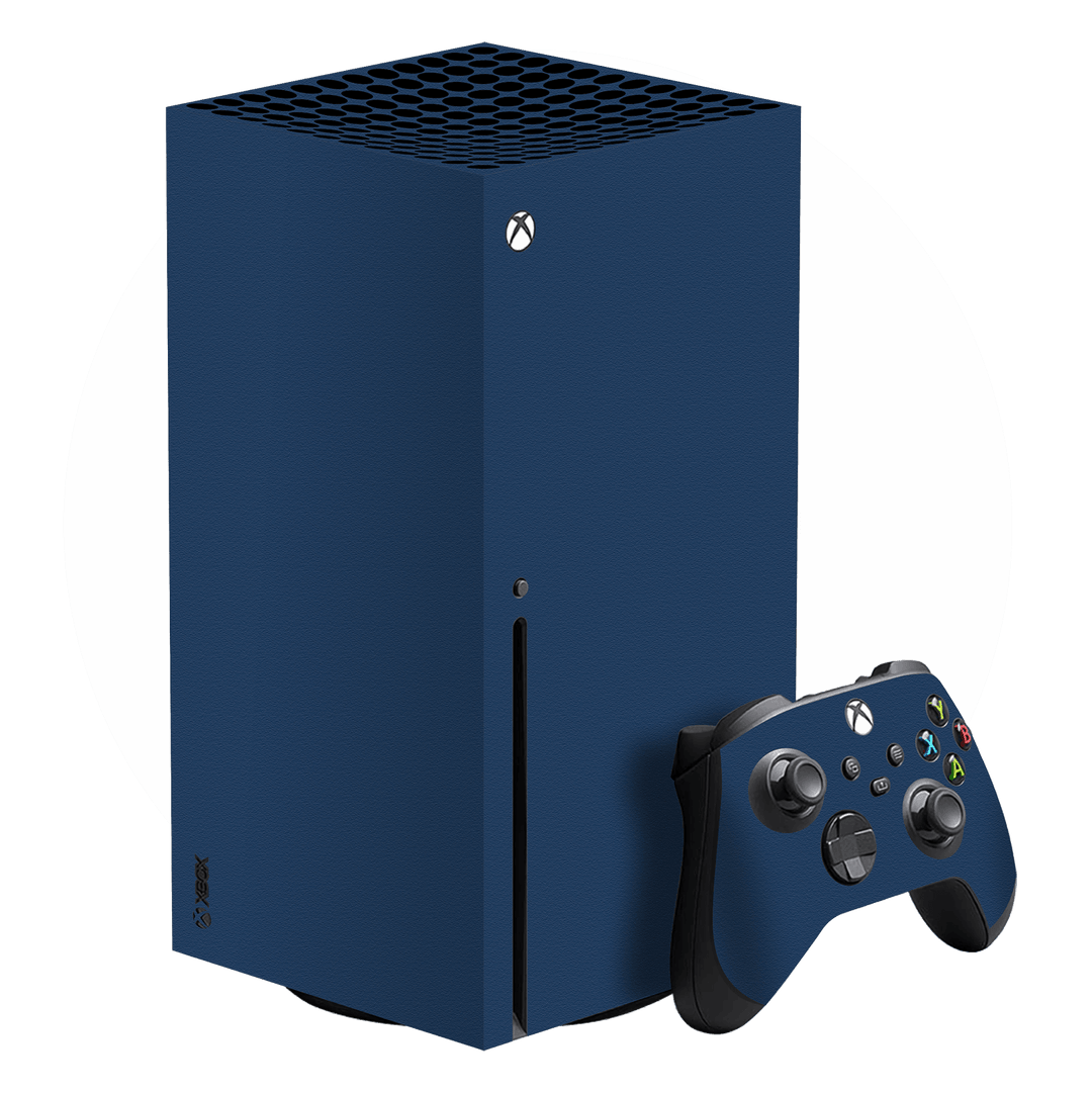 XBOX Series X Luxuria Admiral Blue 3D Textured Skin Wrap Decal Cover Protector by EasySkinz | EasySkinz.com