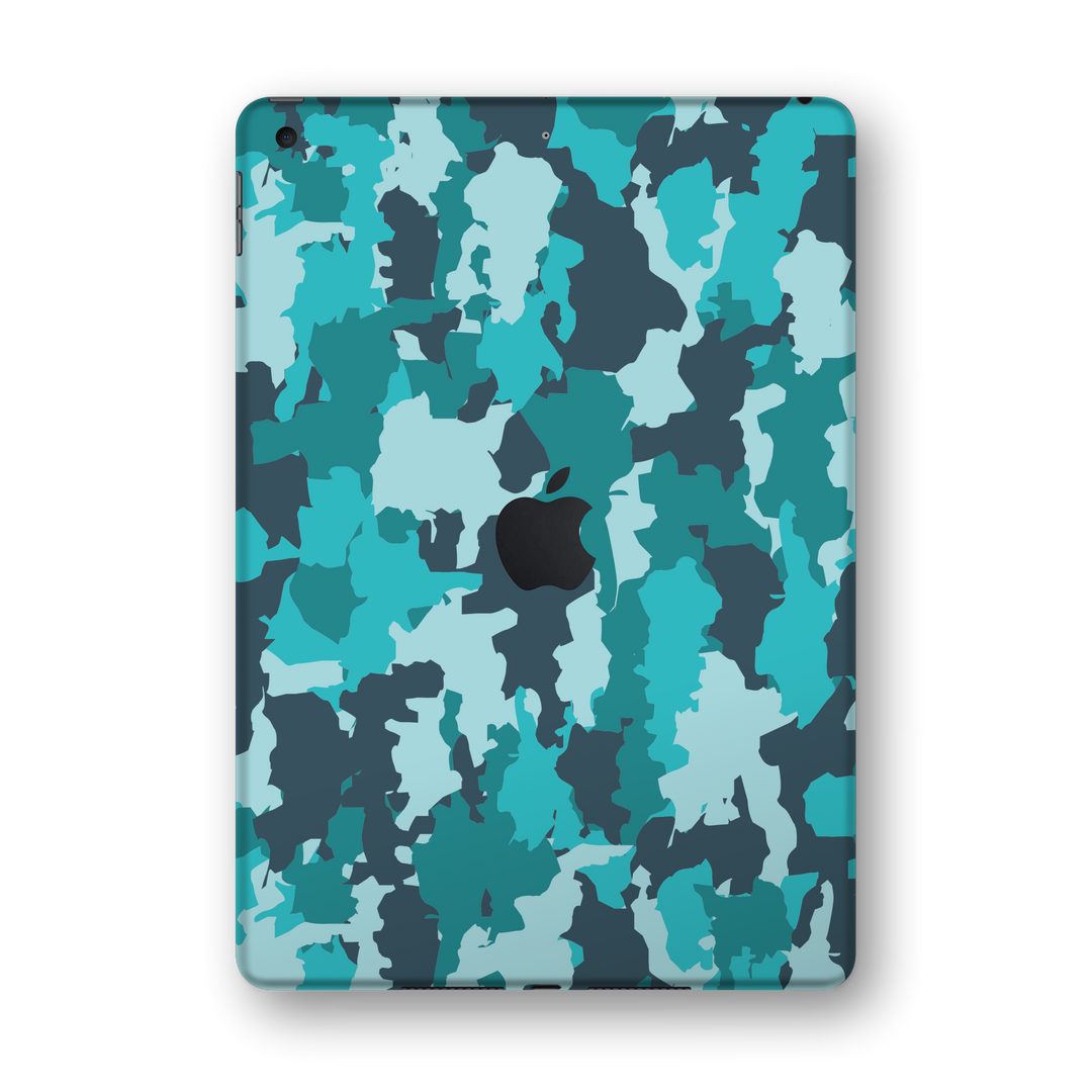 iPad 10.2" (7th Gen, 2019) SIGNATURE Camouflage Turquoise Skin Wrap Sticker Decal Cover Protector by EasySkinz