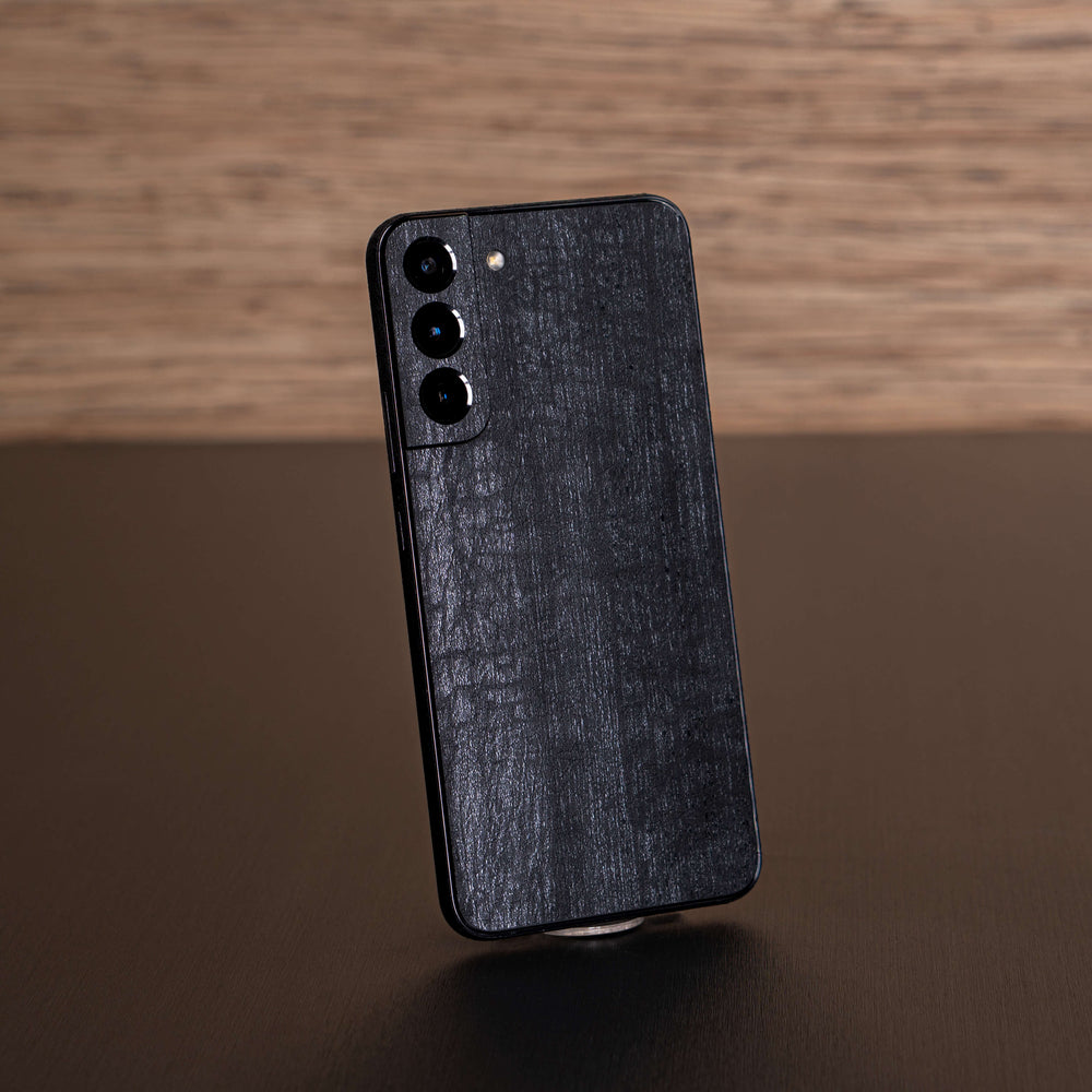 Samsung Galaxy S22 Luxuria Black Charcoal Coal Stone Black Dragon 3D Textured Skin Wrap Decal Cover Protector by EasySkinz | EasySkinz.com