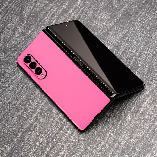 Samsung Galaxy Z Fold 3 Gloss Glossy Hot Pink Skin Wrap Sticker Decal Cover Protector by EasySkinz