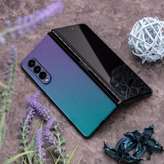 Samsung Galaxy Z Fold 3 Chameleon Turquoise Lavender Colour-changing Matt Skin Wrap Sticker Decal Cover Protector by EasySkinz