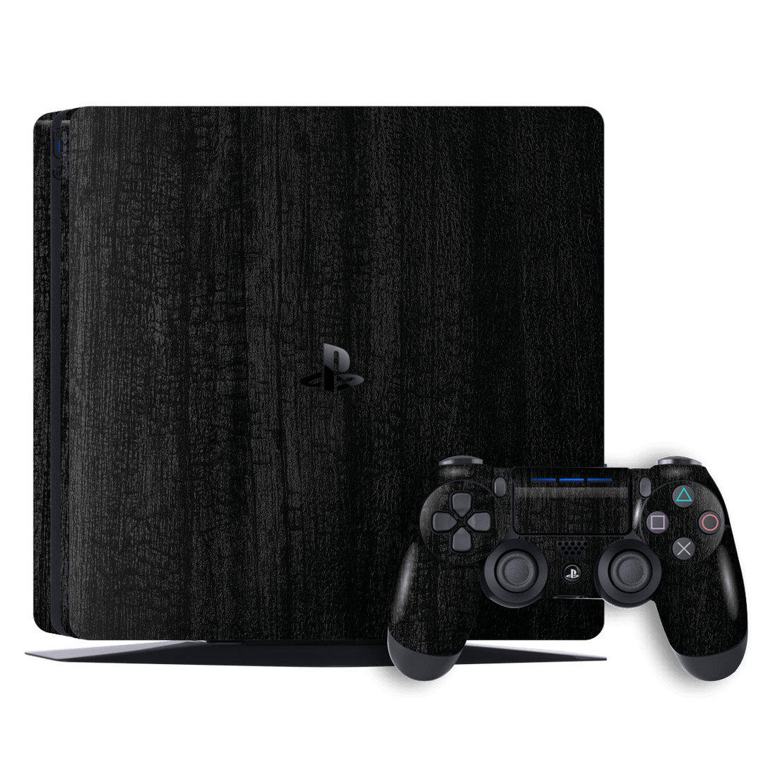 Playstation 4 SLIM Black CHARCOAL 3D Textured Skin Wrap Sticker Decal Cover Protector by EasySkinz
