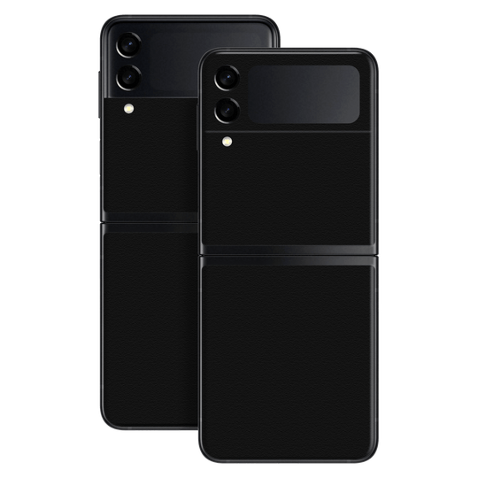 Samsung Galaxy Z Flip 3 Luxuria Raven Black Matt 3D Textured Skin Wrap Sticker Decal Cover Protector by EasySkinz | EasySkinz.com