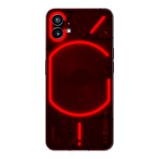 Nothing Phone (1) Glossy Coloured Transparent See-Through Clear RED Skin Wrap Sticker Decal Cover Protector by EasySkinz | EasySkinz.com