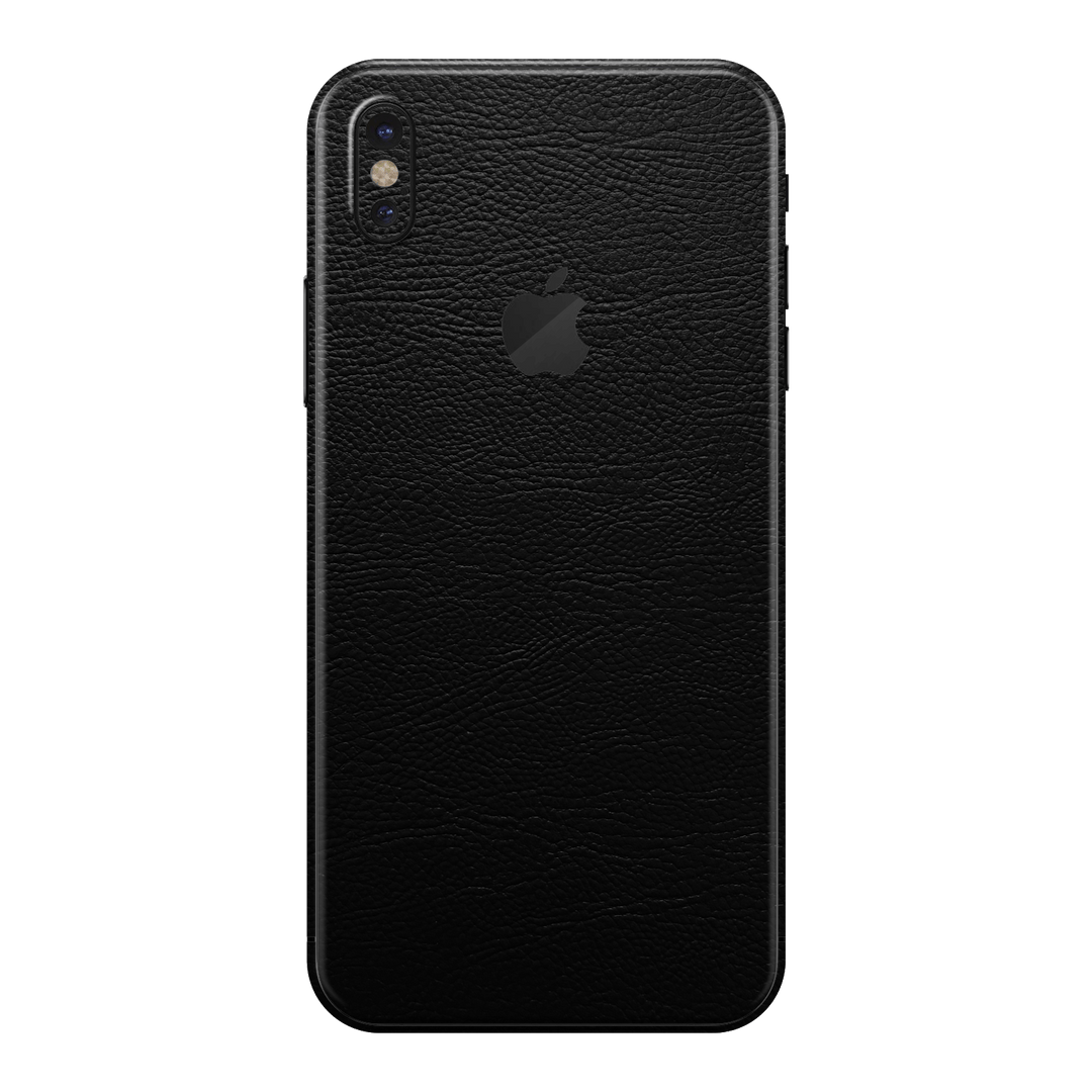 iPhone XS Luxuria BLACK LEATHER Riders Skin Wrap Sticker Decal Cover Protector by EasySkinz | EasySkinz.com