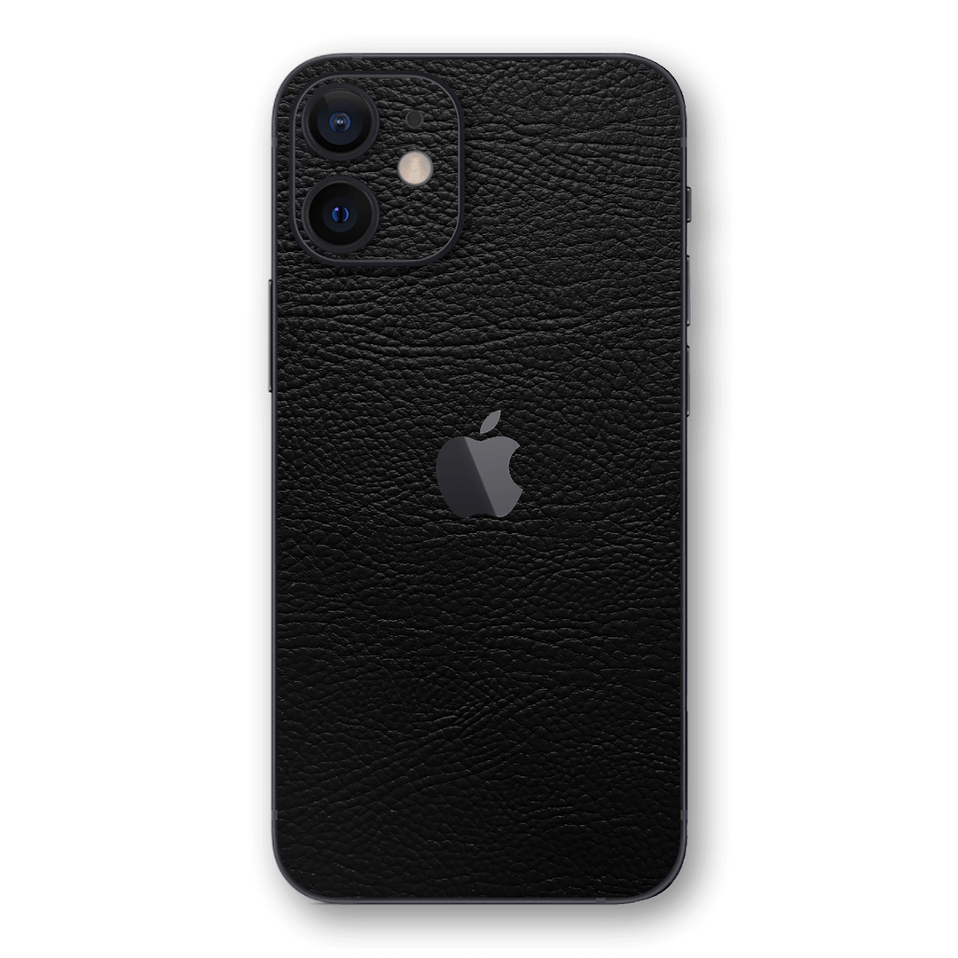 iPhone 12 mini Luxuria Riders Black Leather Jacket 3D Textured Skin Wrap Decal Cover Protector by EasySkinz | EasySkinz.com