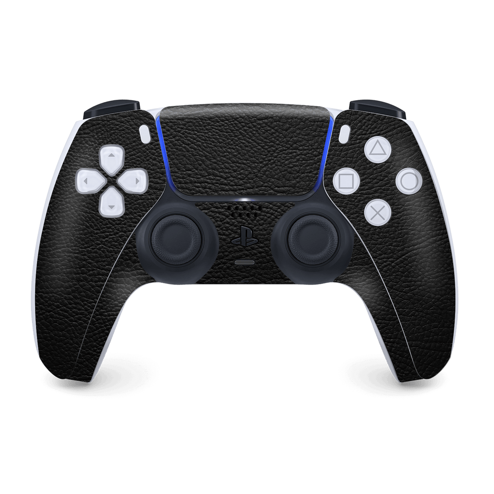 PS5 Playstation 5 DualSense Wireless Controller Skin - Luxuria Riders Black Leather Jacket 3D Textured Skin Wrap Decal Cover Protector by EasySkinz | EasySkinz.com