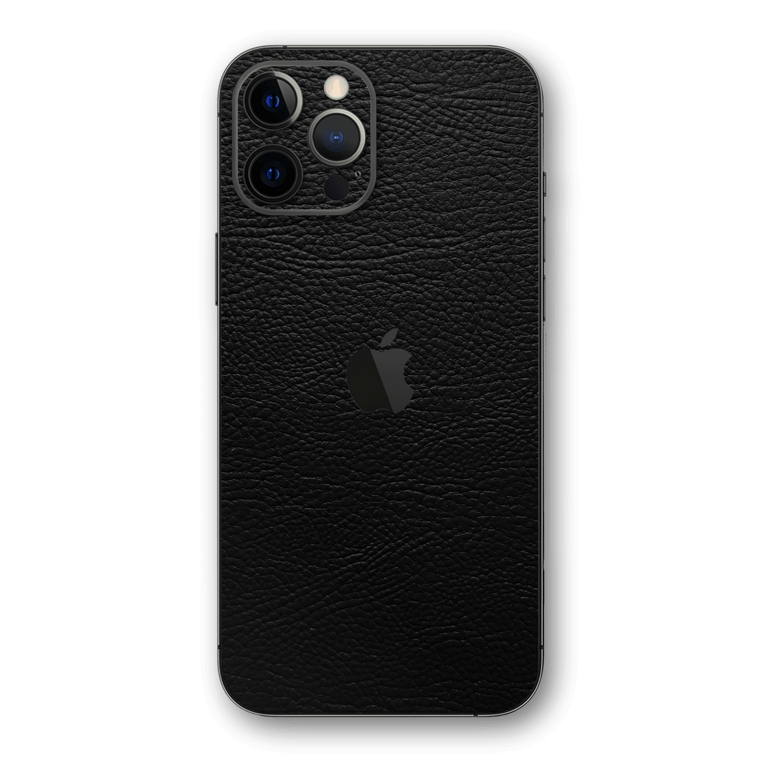iPhone 12 Pro MAX Luxuria Riders Black Leather Jacket 3D Textured Skin Wrap Decal Cover Protector by EasySkinz | EasySkinz.com