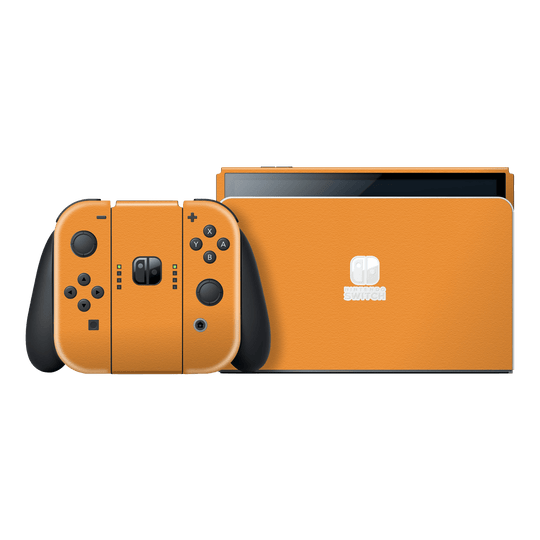 Nintendo Switch OLED Luxuria Sunrise Orange 3D Textured Skin Wrap Sticker Decal Cover Protector by EasySkinz | EasySkinz.com