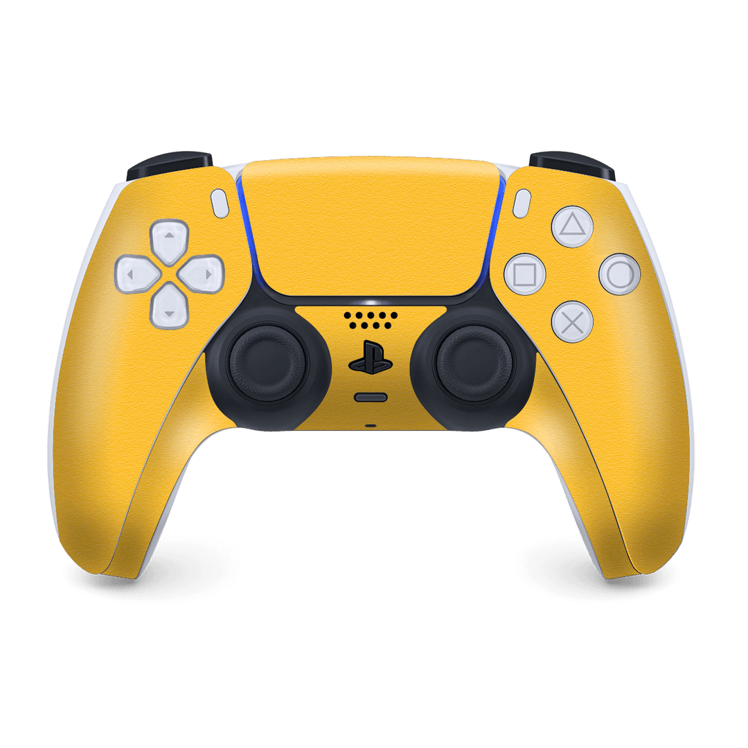 PS5 Playstation 5 DualSense Wireless Controller Skin - Luxuria Tuscany Yellow 3D Textured Skin Wrap Decal Cover Protector by EasySkinz | EasySkinz.com