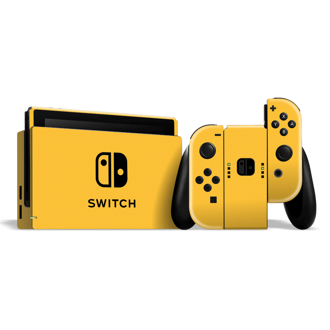 Nintendo SWITCH Luxuria Tuscany Yellow 3D Textured Skin Wrap Sticker Decal Cover Protector by EasySkinz
