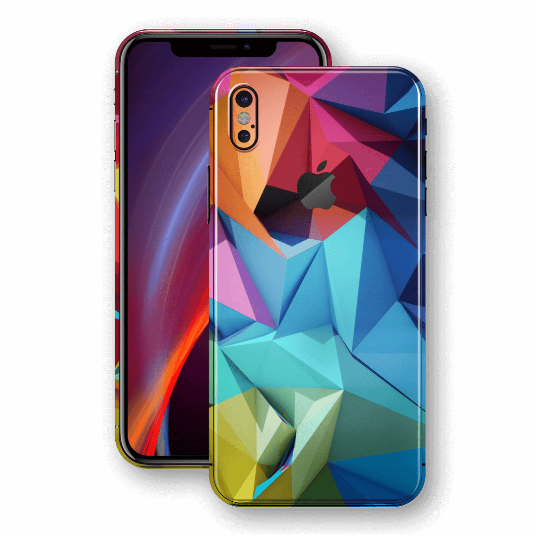 iPhone XS Print Custom Signature Abstract Geometry 7 Skin Wrap Decal by EasySkinz - Design 7
