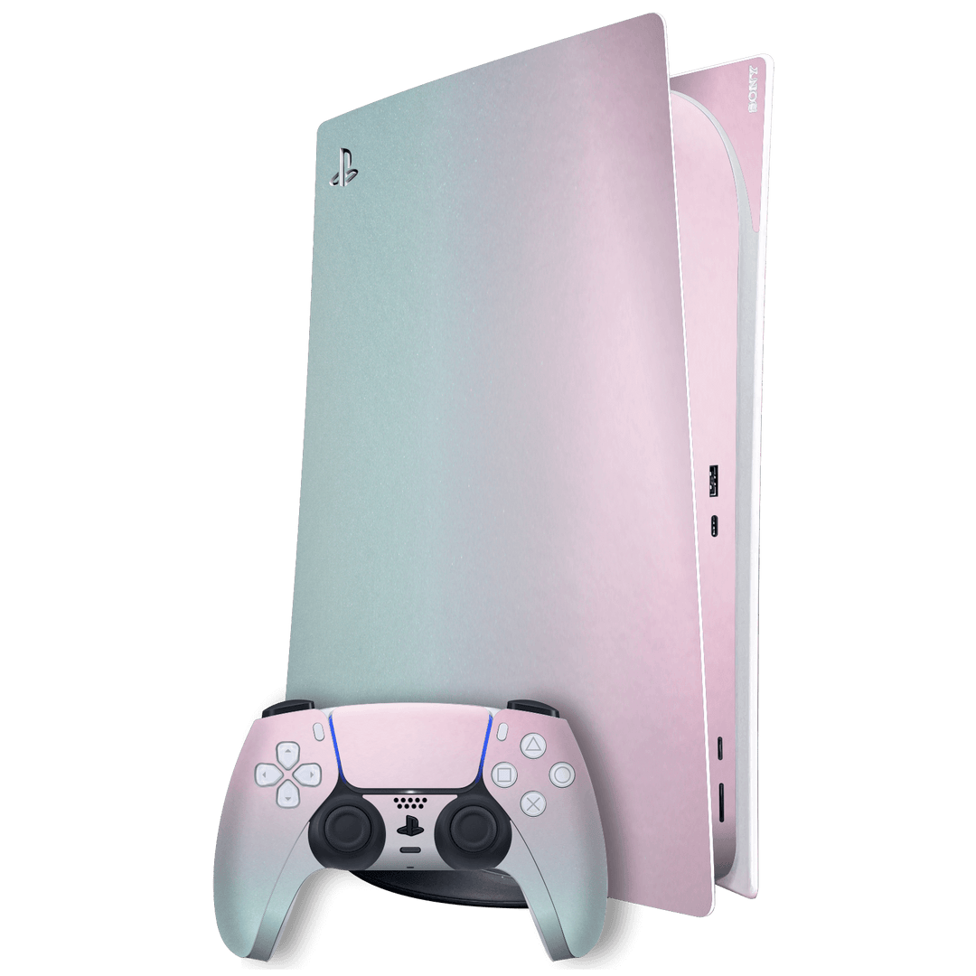 Playstation 5 (PS5) DIGITAL EDITION Chameleon Amethyst Colour-changing Metallic Skin Wrap Sticker Decal Cover Protector by EasySkinz | EasySkinz.com