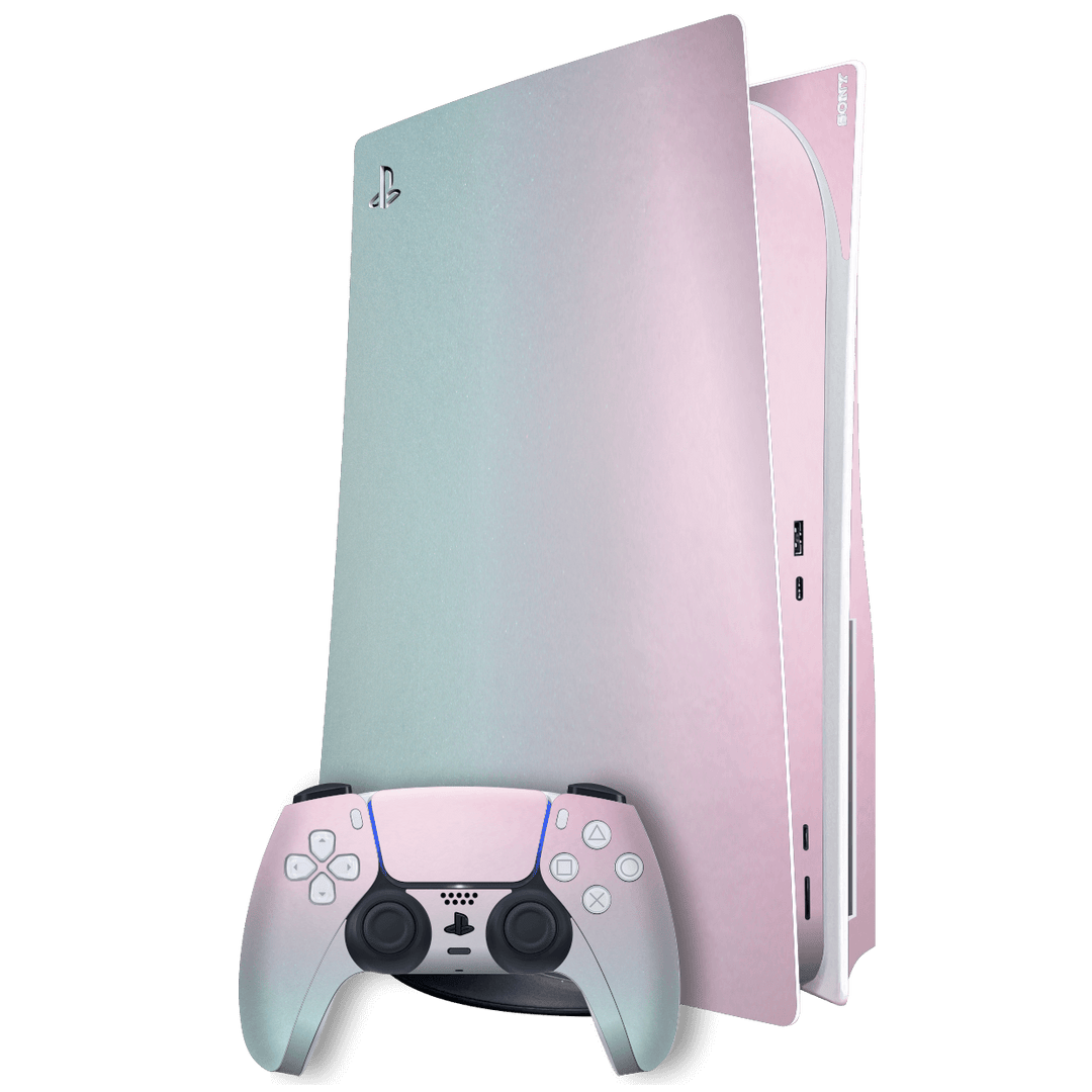 Playstation 5 (PS5) DISC Edition Chameleon Amethyst Colour-changing Metallic Skin Wrap Sticker Decal Cover Protector by EasySkinz | EasySkinz.com