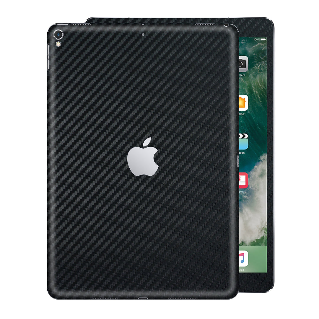 iPad PRO 10.5" inch 2017 3D Textured Black CARBON Fibre Fiber Skin Wrap Sticker Decal Cover Protector by EasySkinz
