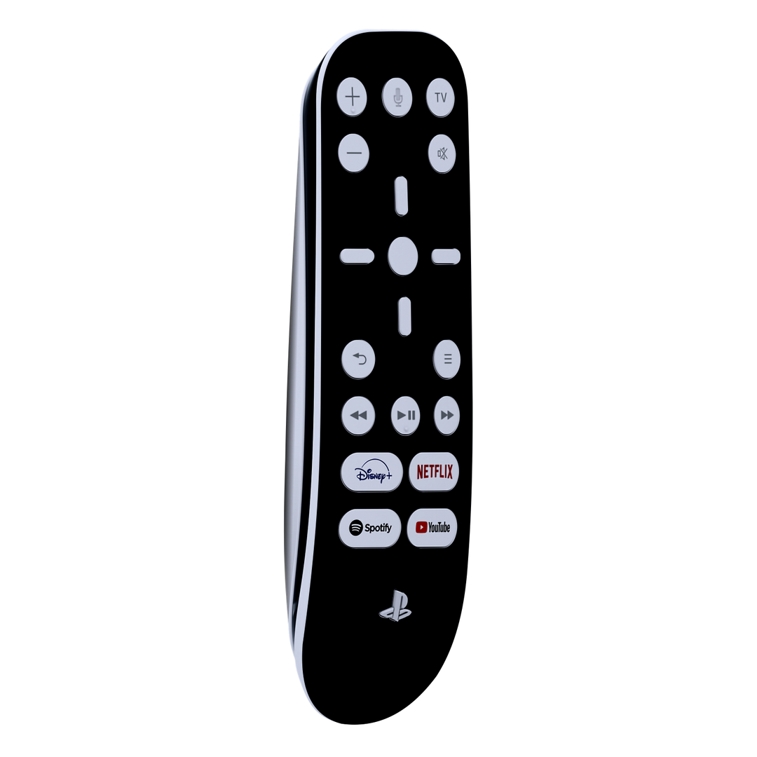 PS5 Playstation 5 Media Remote Skin - Black Matt Matte Skin Wrap Decal Cover Protector by EasySkinz | EasySkinz.com