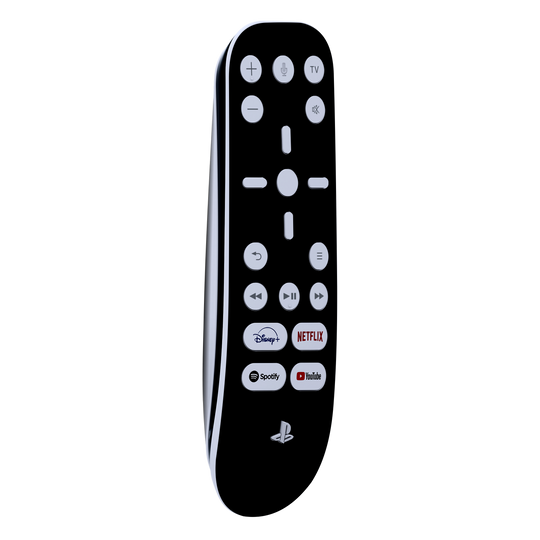 PS5 Playstation 5 Media Remote Skin - Black Matt Matte Skin Wrap Decal Cover Protector by EasySkinz | EasySkinz.com
