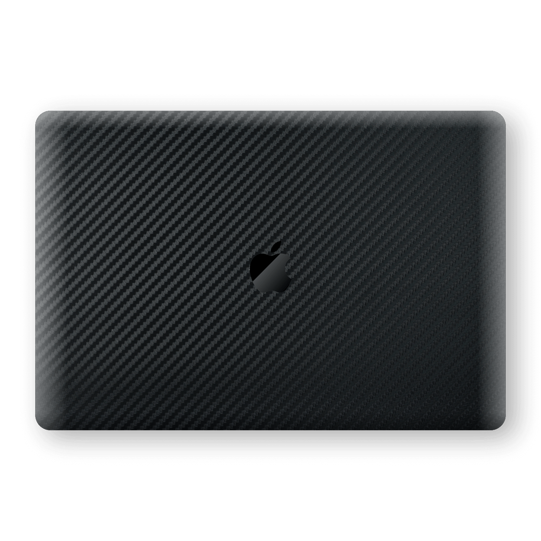 MacBook Air 13" (2018-2019) Black 3D Textured CARBON Fibre Fiber Skin, Wrap, Decal, Protector, Cover by EasySkinz | EasySkinz.com