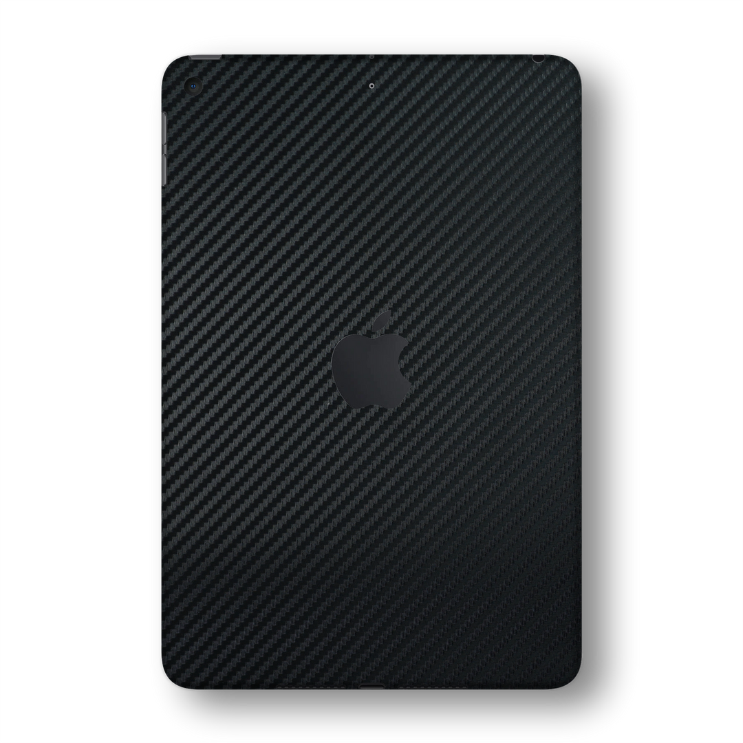 iPad MINI 5 (5th Generation 2019) Black 3D Textured CARBON Fibre Fiber Skin Wrap Sticker Decal Cover Protector by EasySkinz