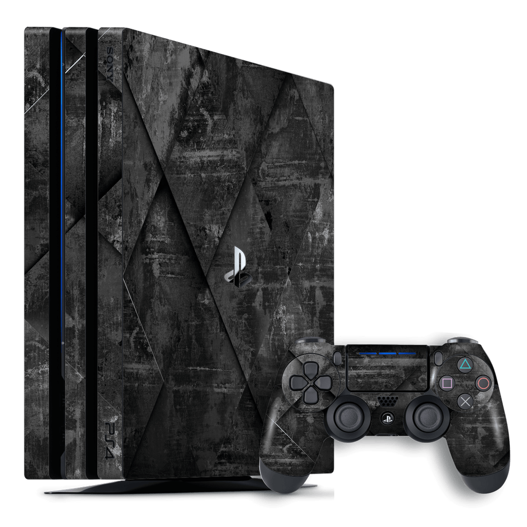 Playstation 4 PRO PS4 PRO Print Custom Signature Black Tiles Stone Skin Wrap Decal by EasySkinz