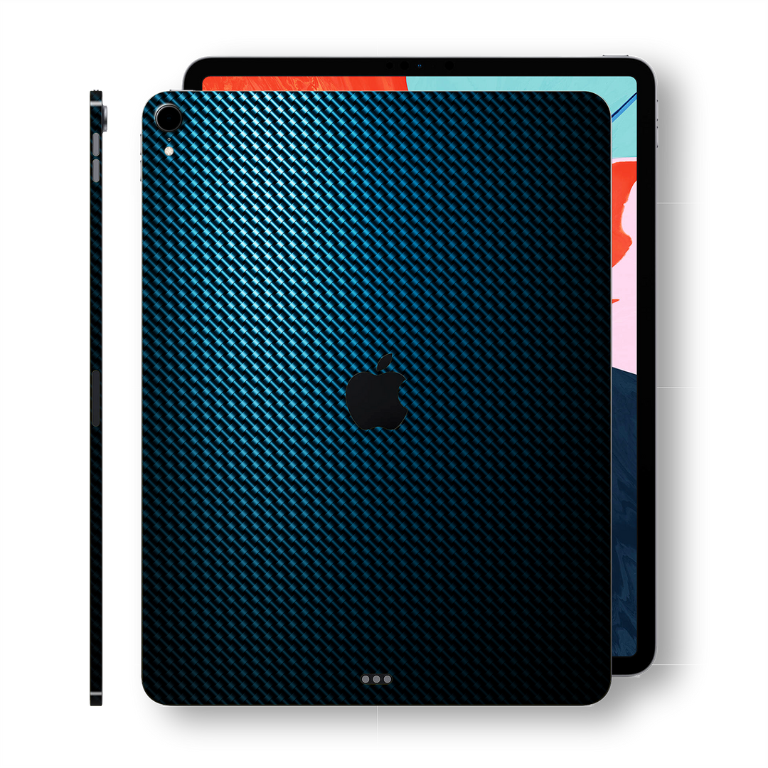 iPad Pro 12.9 inch 3rd Generation 2018 Signature HydroCarbon BLUE Grid Printed Skin Wrap Decal Protector | EasySkinz