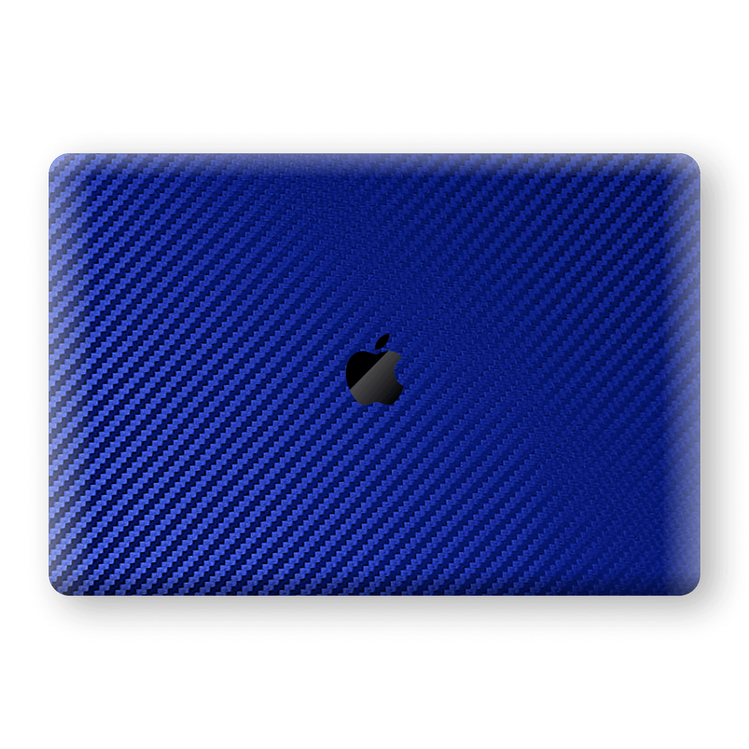 MacBook Pro 13" (2019) 3D Textured Blue Carbon Fibre Fiber Skin, Decal, Wrap, Protector, Cover by EasySkinz | EasySkinz.com