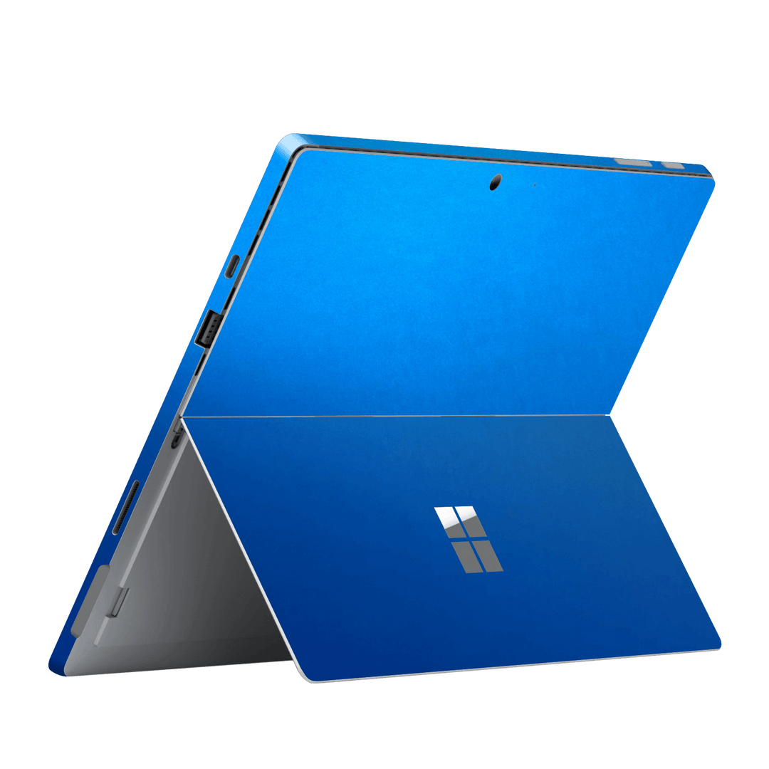 Microsoft Surface Pro 7 Satin Blue Metallic Matt Matte Skin Wrap Decal Protector | EasySkinz