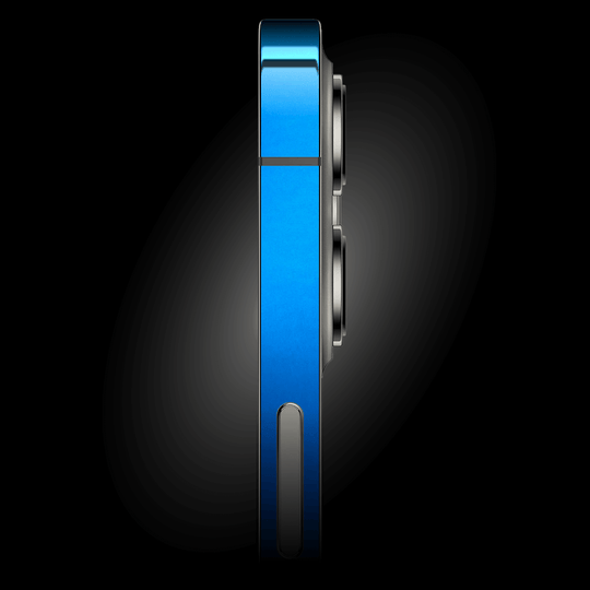 iPhone 12 PRO Satin Blue Metallic Skin Wrap Decal Protector Cover by EasySkinz | EasySkinz.com