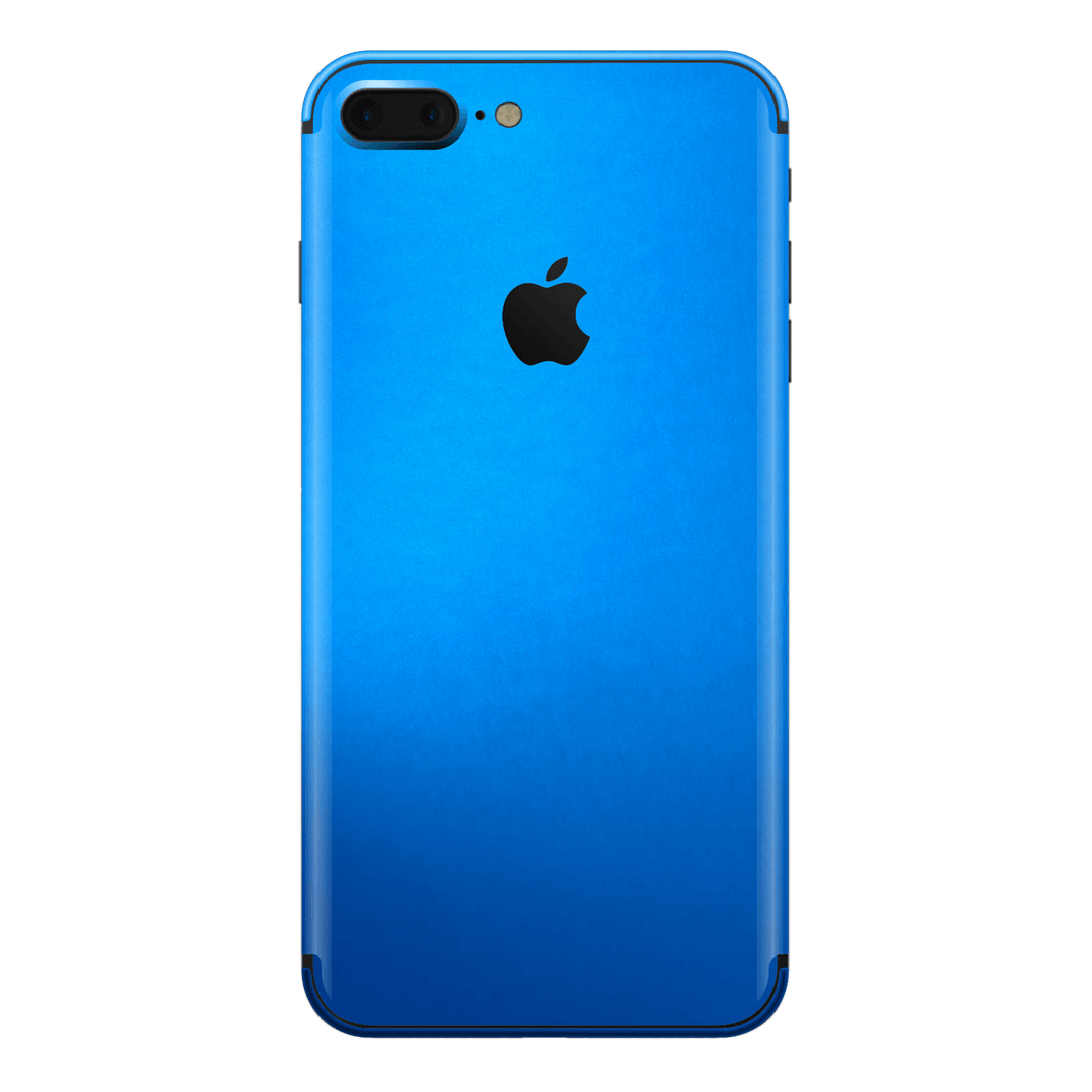 iPhone 8 PLUS Satin Blue Metallic Matt Matte Skin Wrap Sticker Decal Cover Protector by EasySkinz | EasySkinz.com