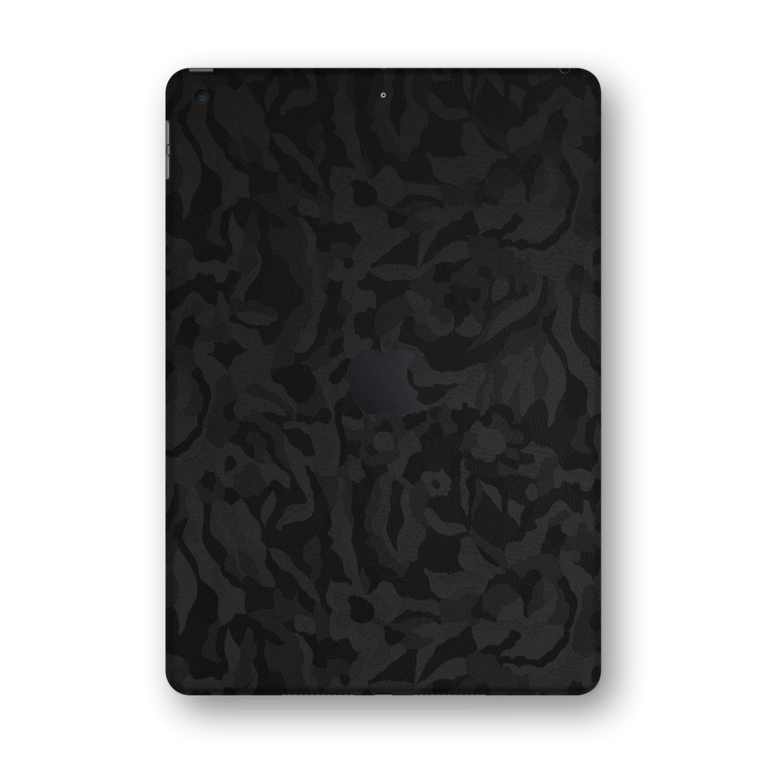 iPad 10.2" (7th Gen, 2019) Black Camo Camouflage 3D Textured Skin Wrap Sticker Decal Cover Protector by EasySkinz