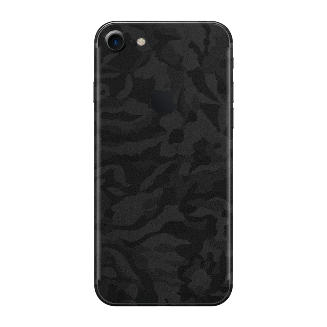 iPhone SE (2020) Black Camo Camouflage 3D Textured Skin Wrap Sticker Decal Cover Protector by EasySkinz