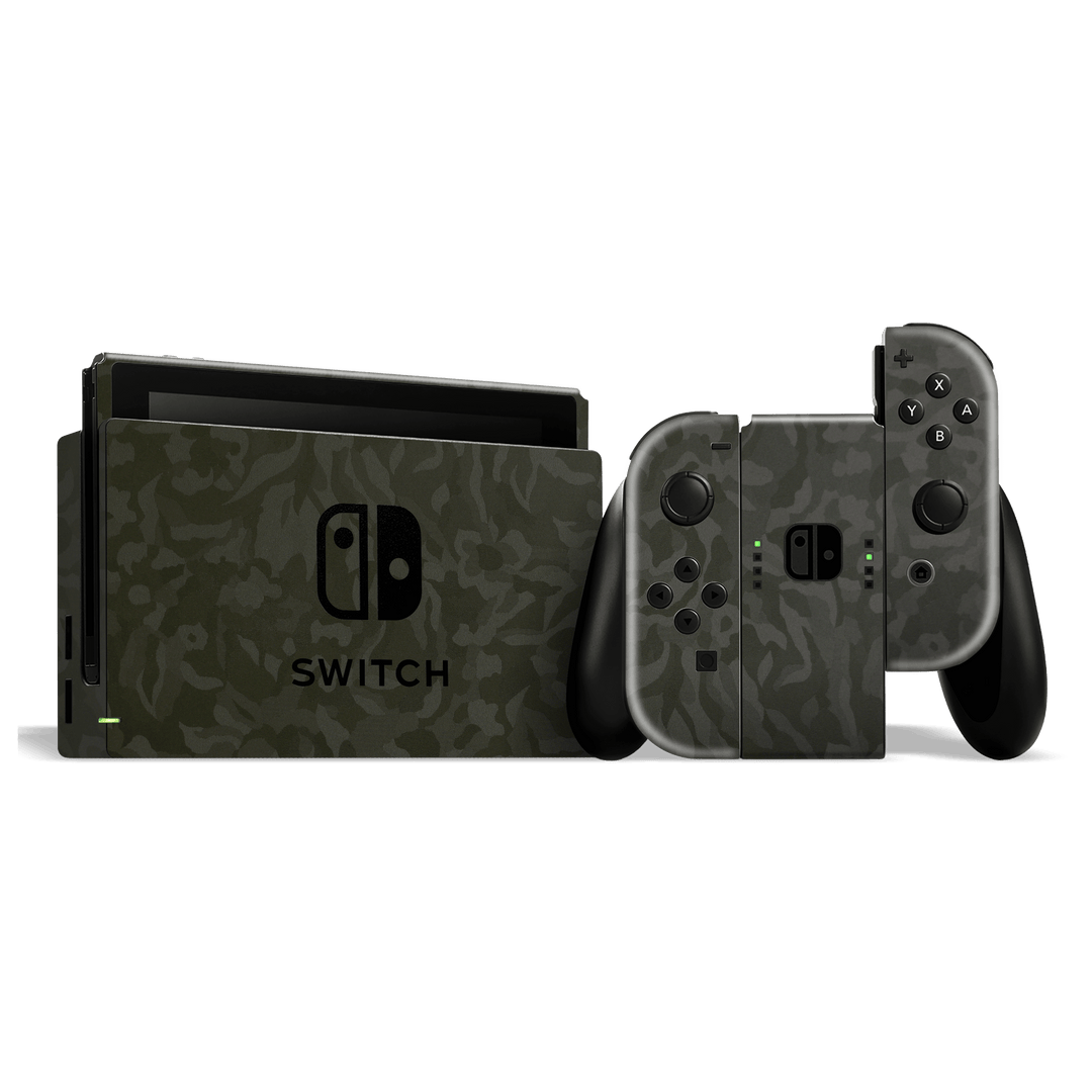 Nintendo SWITCH Green Camo Camouflage 3D Textured Skin Wrap Sticker Decal Cover Protector by EasySkinz