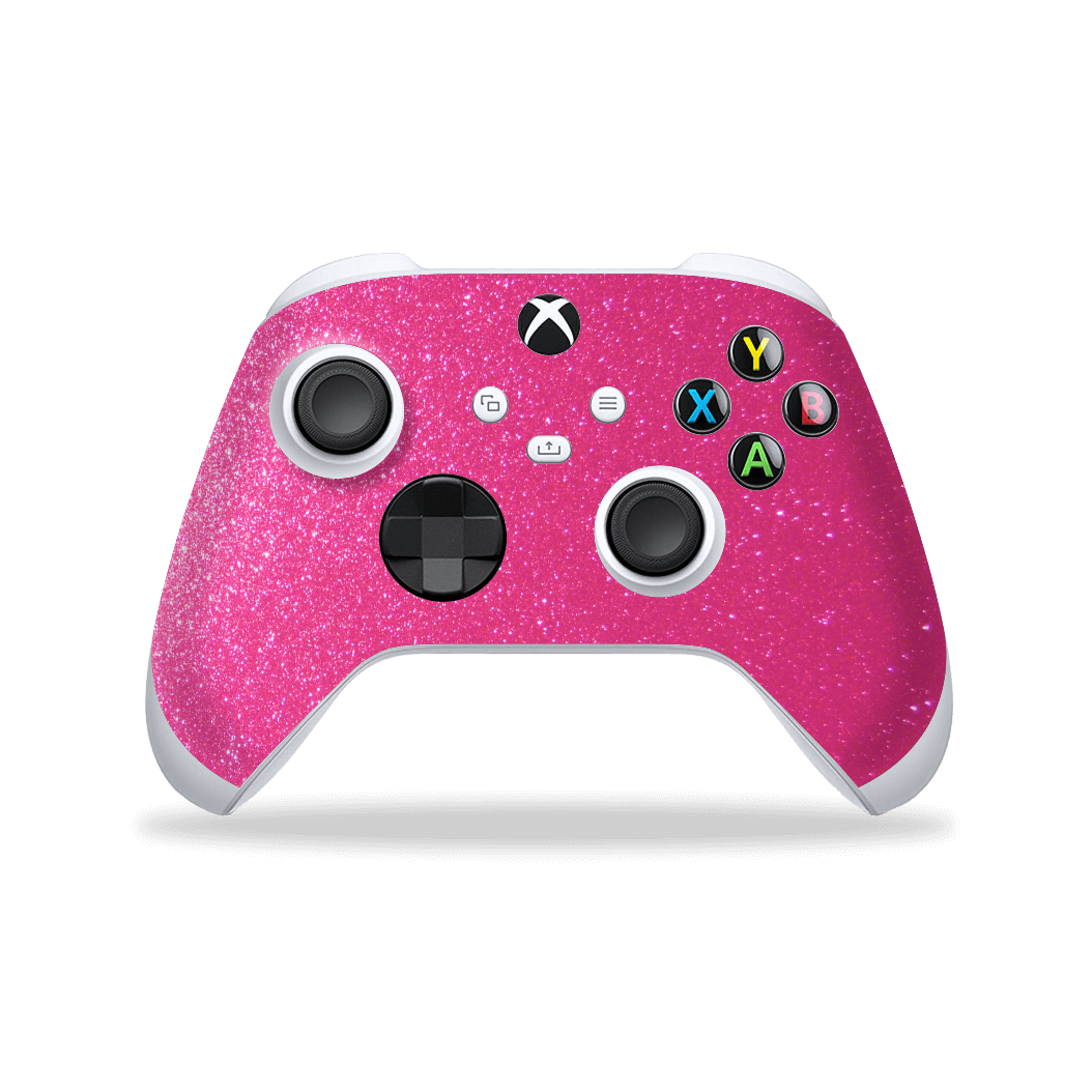 XBOX Series X CONTROLLER Skin - Diamond Candy Magenta Shimmering, Sparkling, Glitter Skin, Wrap, Decal, Protector, Cover by EasySkinz | EasySkinz.com