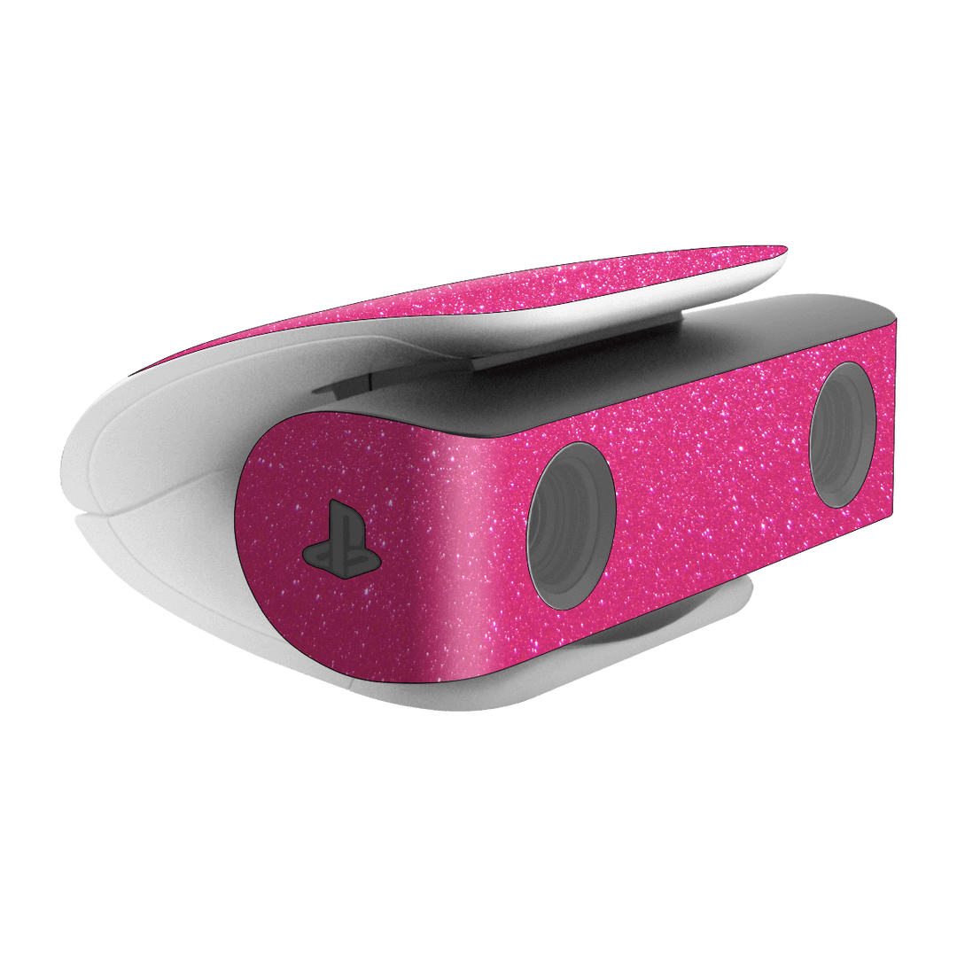 PS5 Playstation 5 HD Camera Skin - Diamond Candy Magenta Shimmering Sparkling Glitter Skin Wrap Decal Cover Protector by EasySkinz | EasySkinz.com