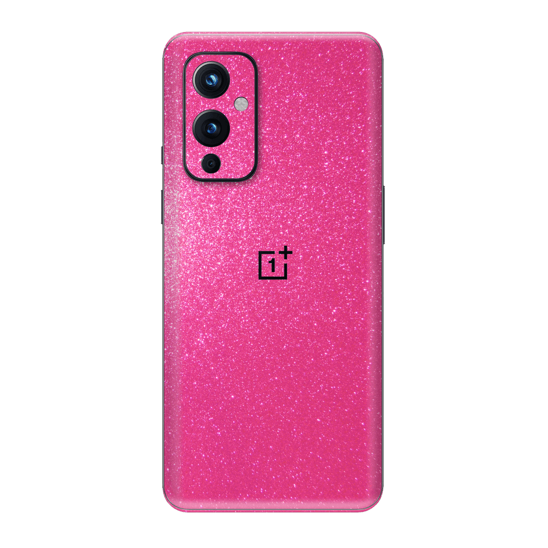 OnePlus 9 Diamond Candy Magenta Shimmering Sparkling Glitter Skin Wrap Sticker Decal Cover Protector by EasySkinz