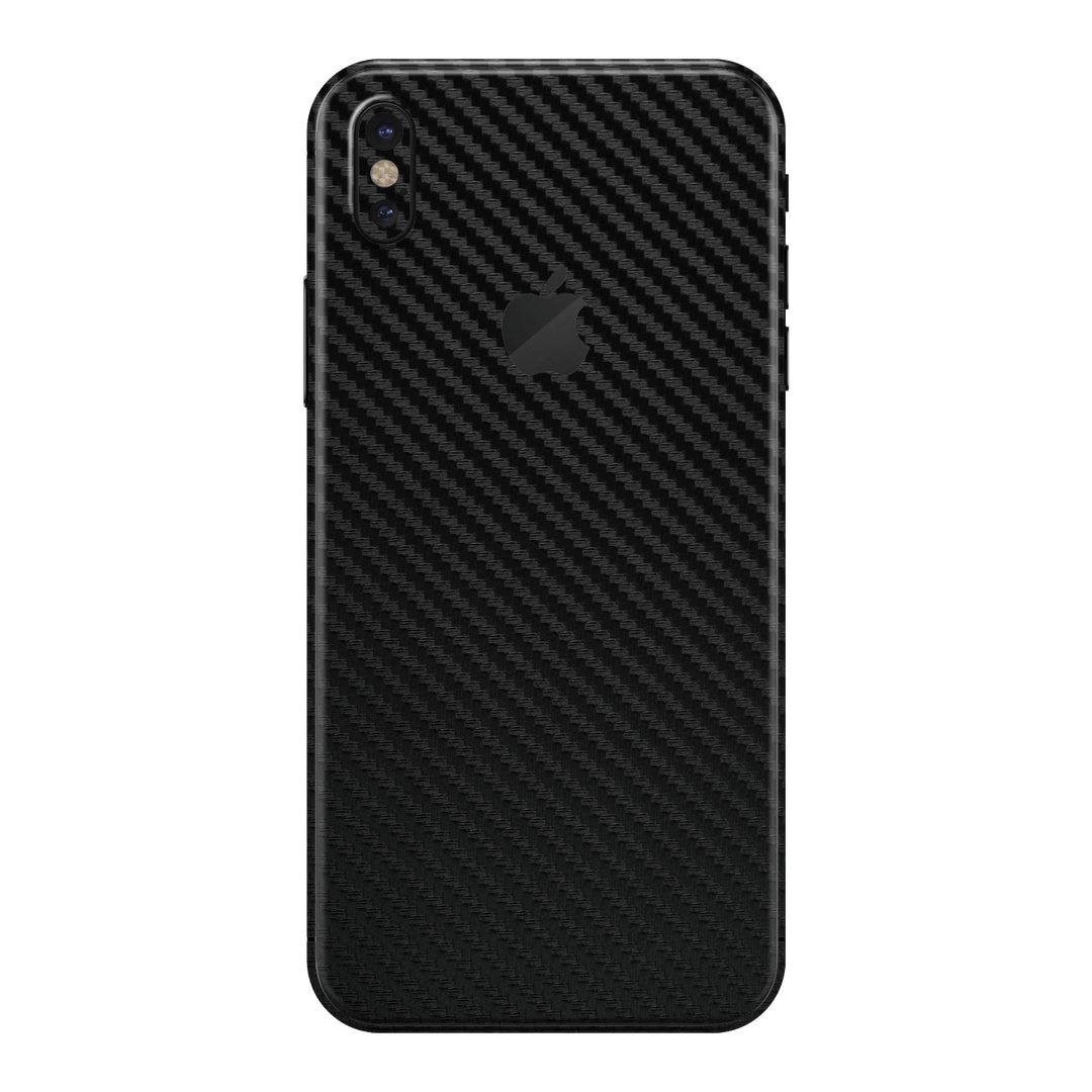 iPhone XS Black 3D Textured CARBON Fibre Fiber Skin, Wrap, Decal, Protector, Cover by EasySkinz | EasySkinz.com