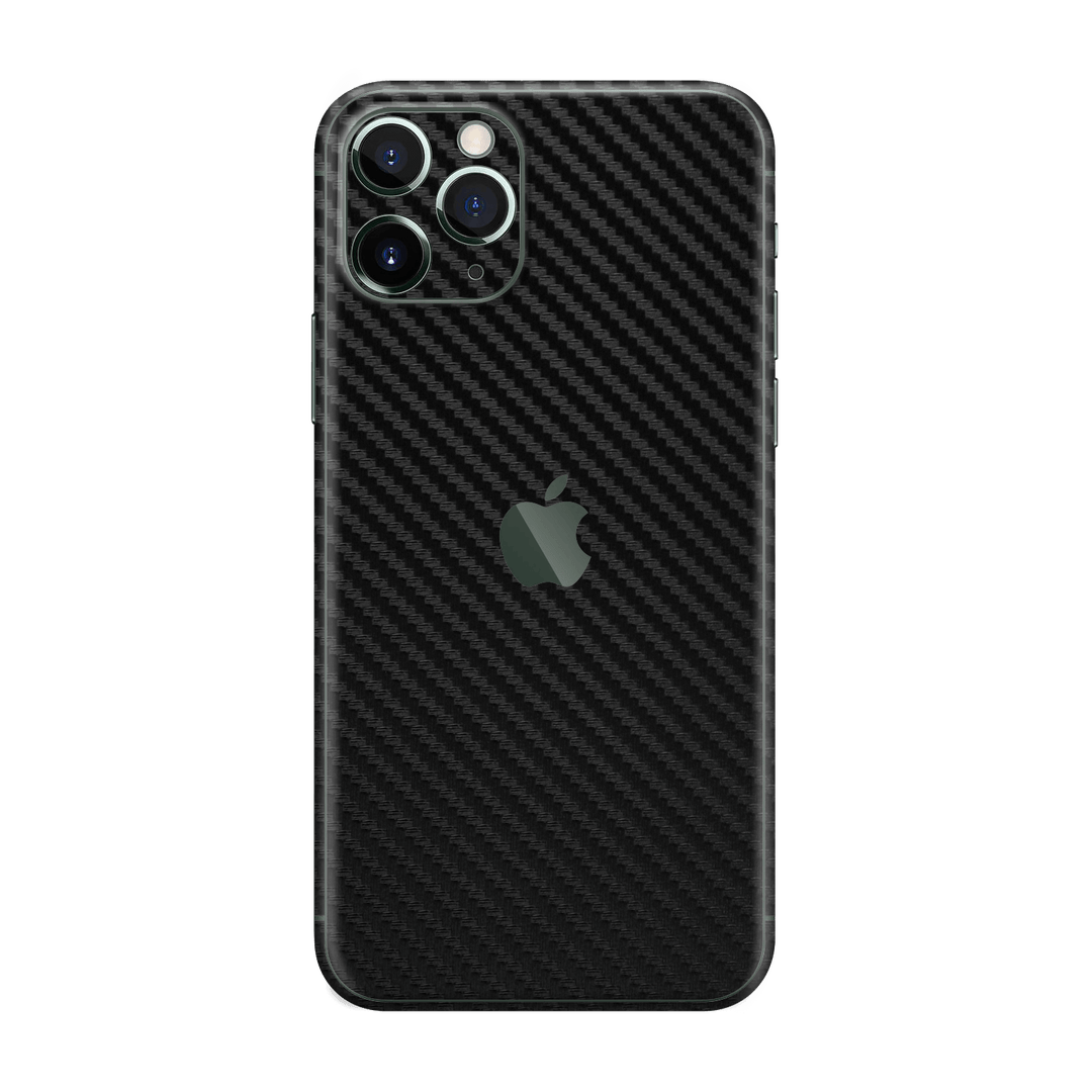 iPhone 11 PRO Black 3D Textured CARBON Fibre Fiber Skin, Wrap, Decal, Protector, Cover by EasySkinz | EasySkinz.com Edit alt text