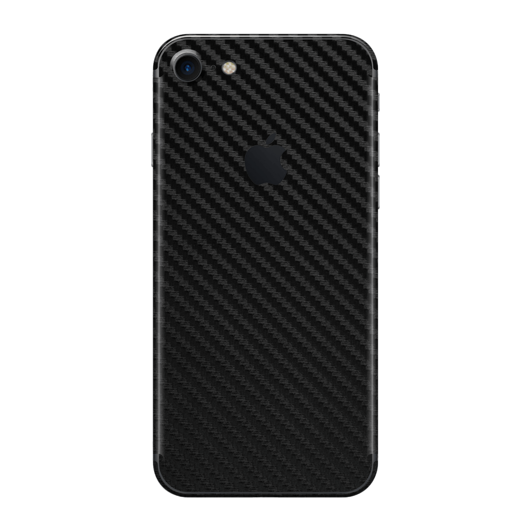 iPhone SE (20/22) 3D Textured Black Carbon Fibre Fiber Skin Wrap Sticker Decal Cover Protector by EasySkinz